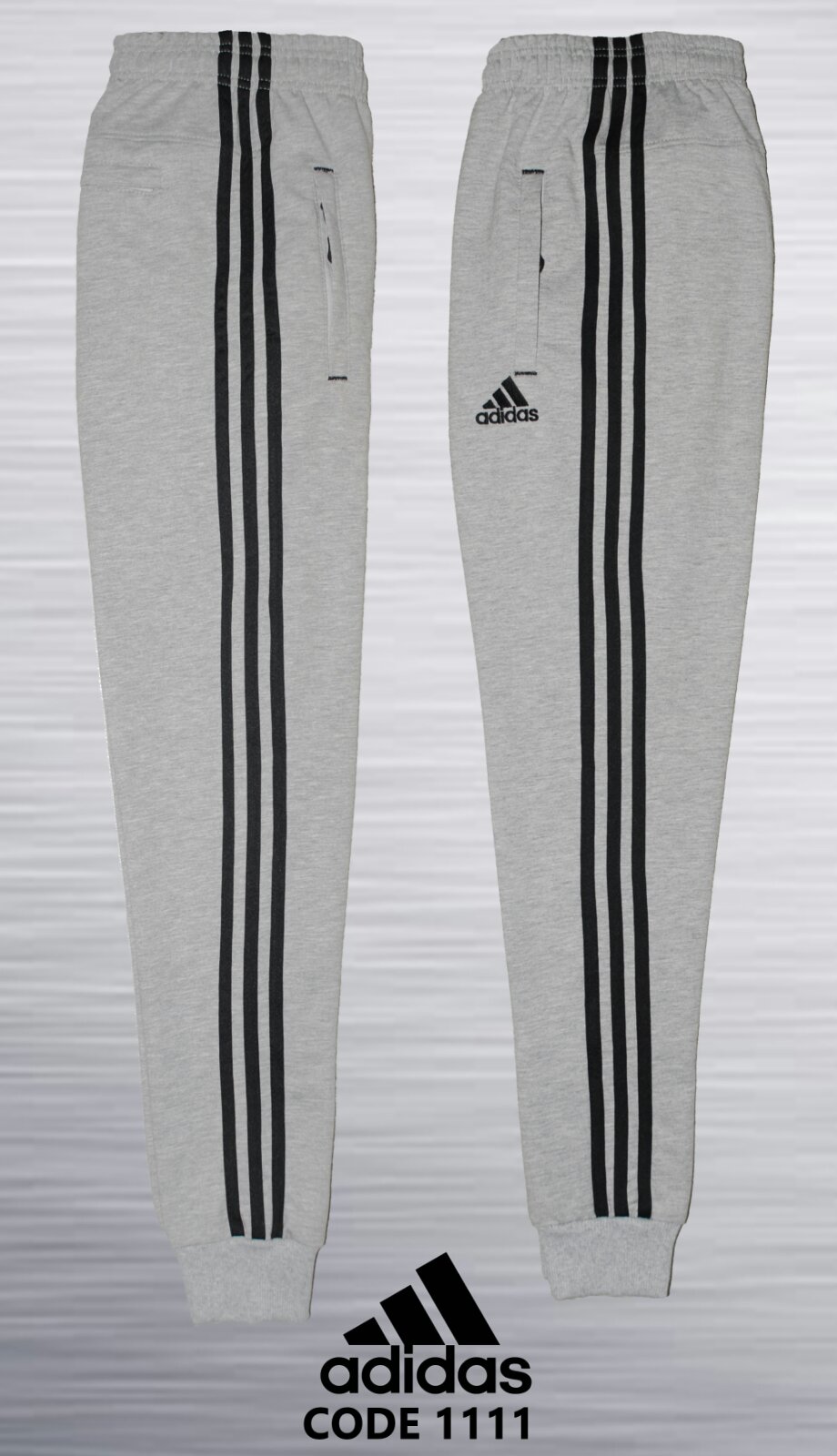 Штаны спорт AZT (S-2XL) 1111 grey (зима)
