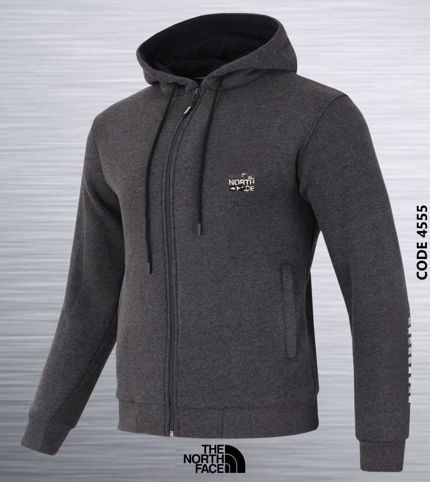 Кофта спорт AZT (S-2XL) 4555-7 d.grey (зима)