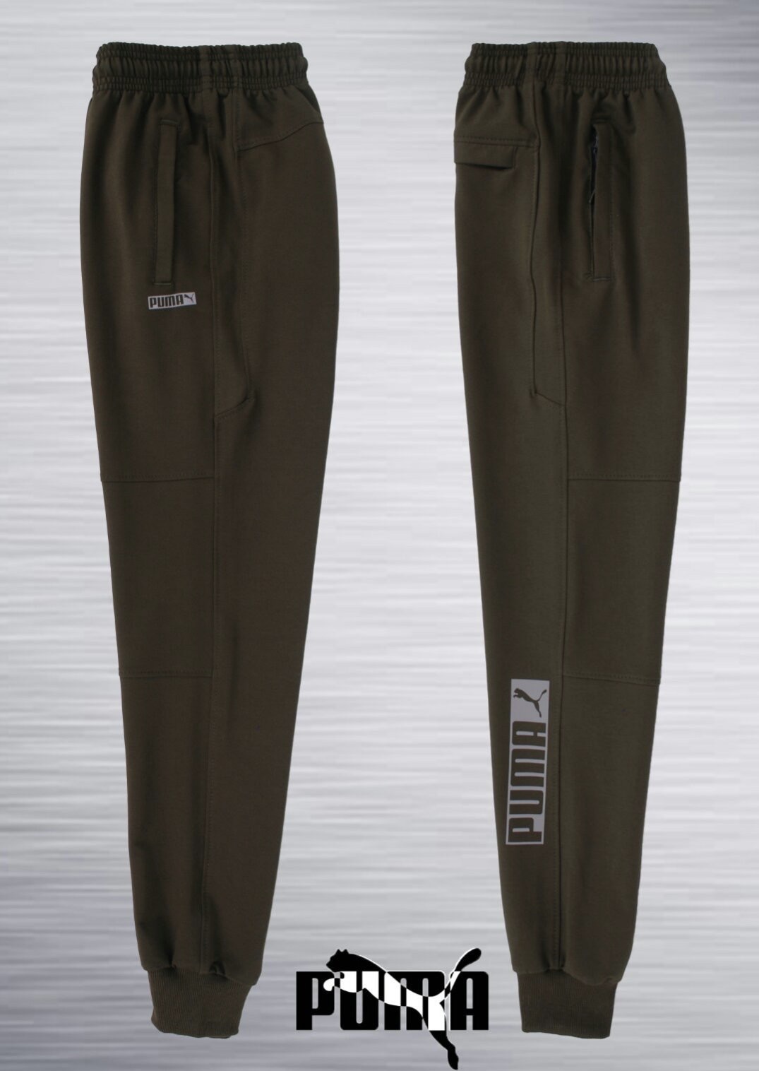 Штаны спорт AZT (S-2XL) 6666-1 khaki (зима)