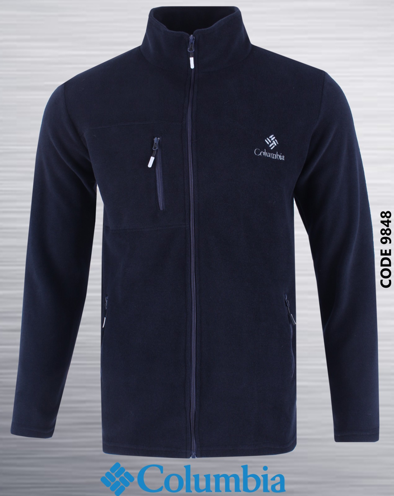 Кофта спорт AZT (S-2XL) 9848-2 navy (зима)