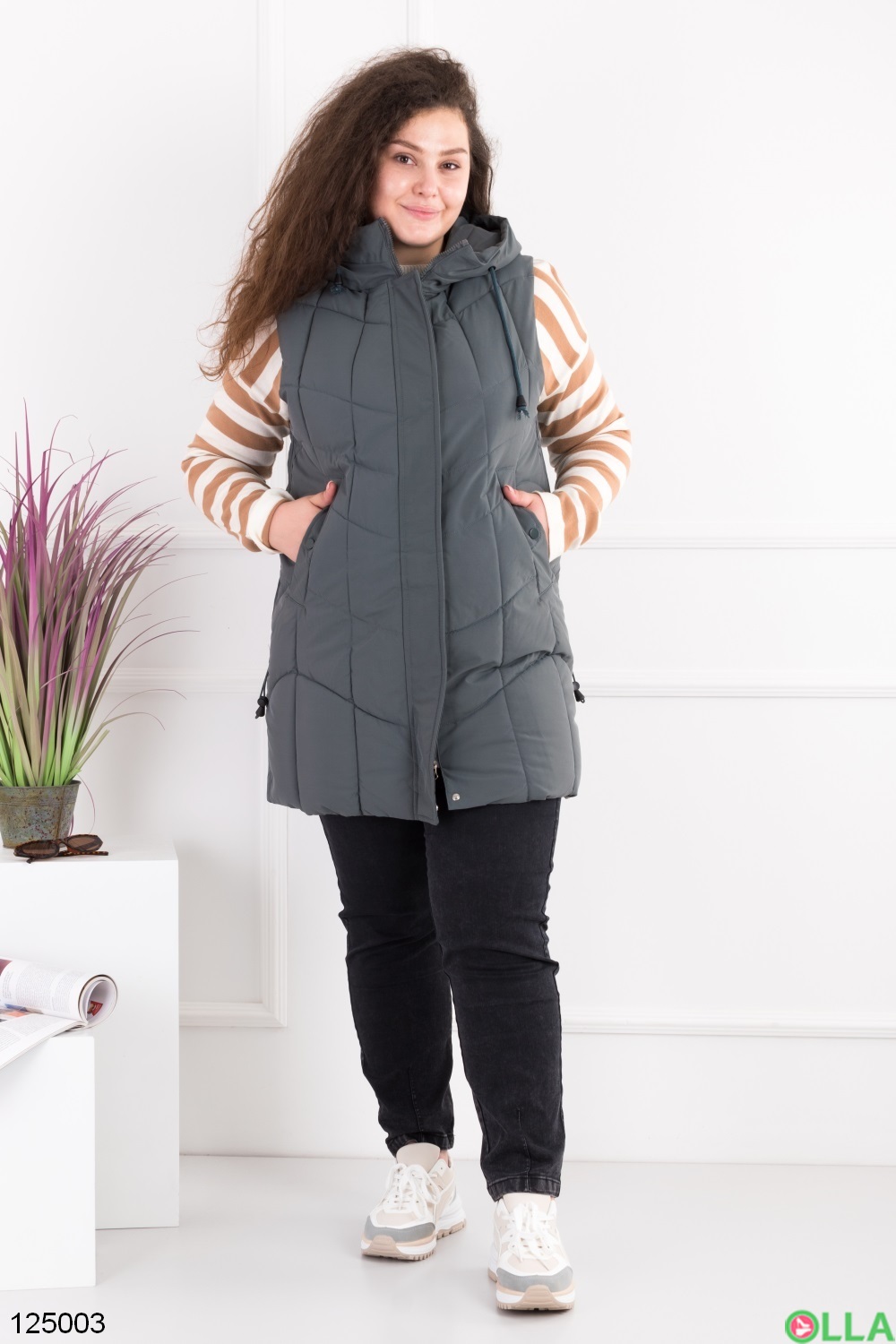 Жилетка Sport style (52-60) 2330 grey (деми)