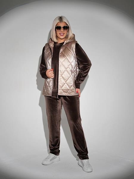 Костюм спорт Seven Zikina (50-60) 1345 brown (деми)