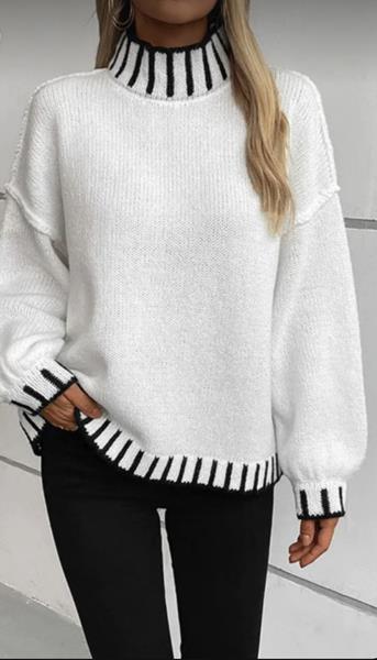 Свитер Lora (one size) LR449 white (зима)