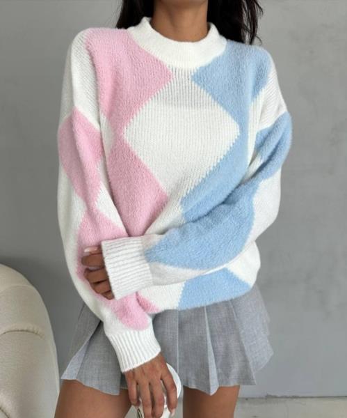 Свитер Lora (one size) LR541 white (зима)