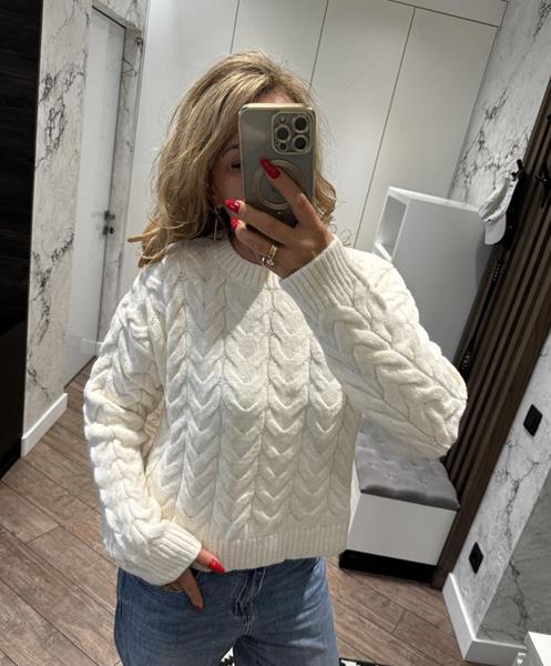 Свитер Lora (one size) LR553 white (зима)