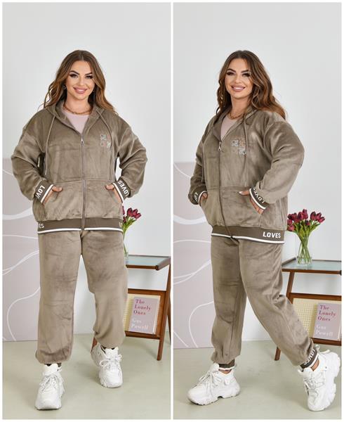 Костюм спорт Saint Wish (L-2XL) 9007 beige (зима)