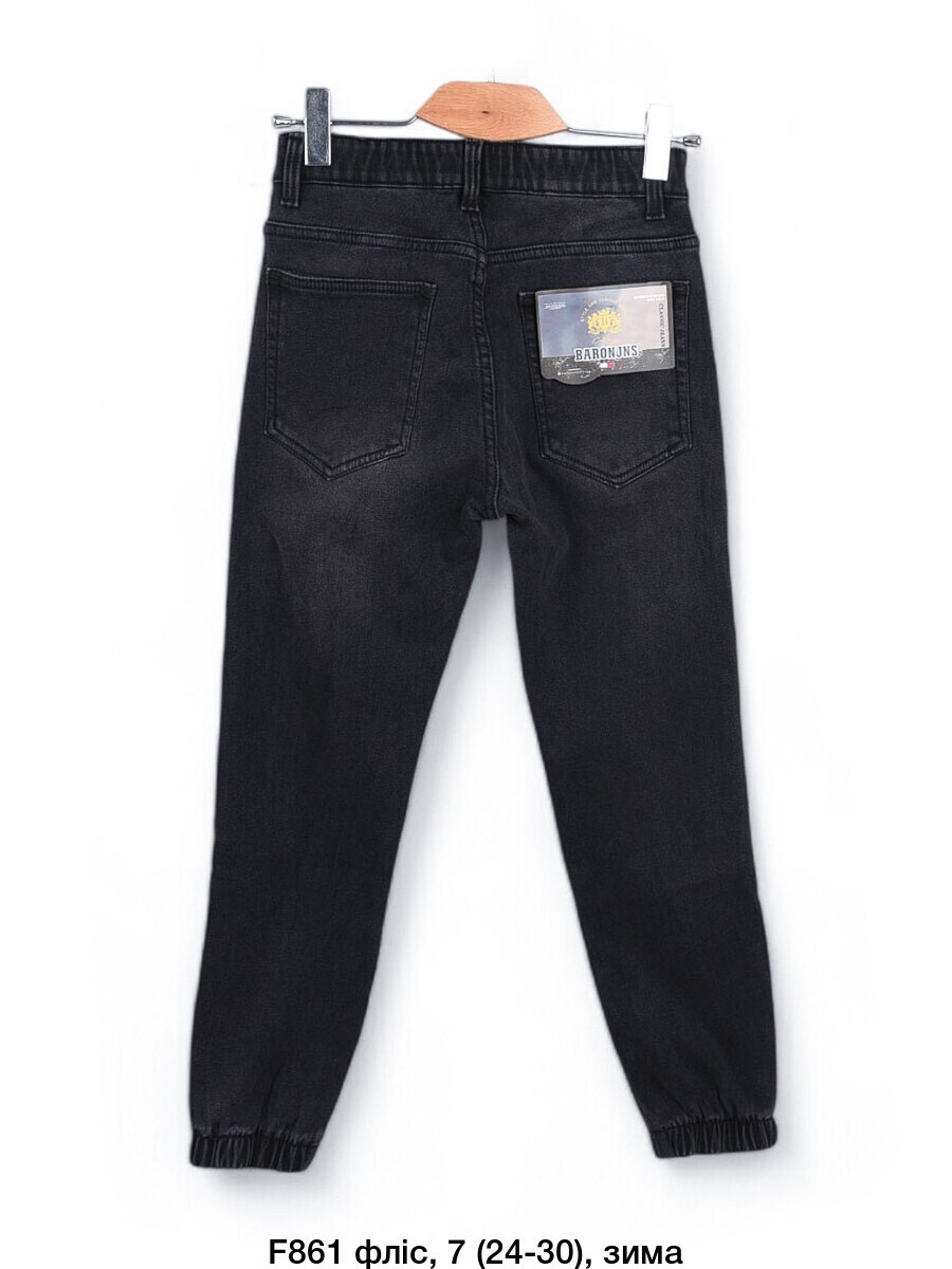 Джинсы God Baron (24-30) F861 black (зима)