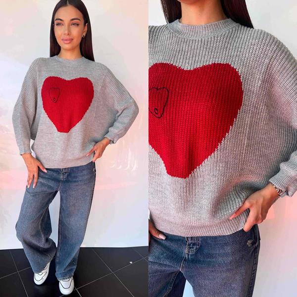 Свитер i8denim Women (one size) TB101 grey (деми)