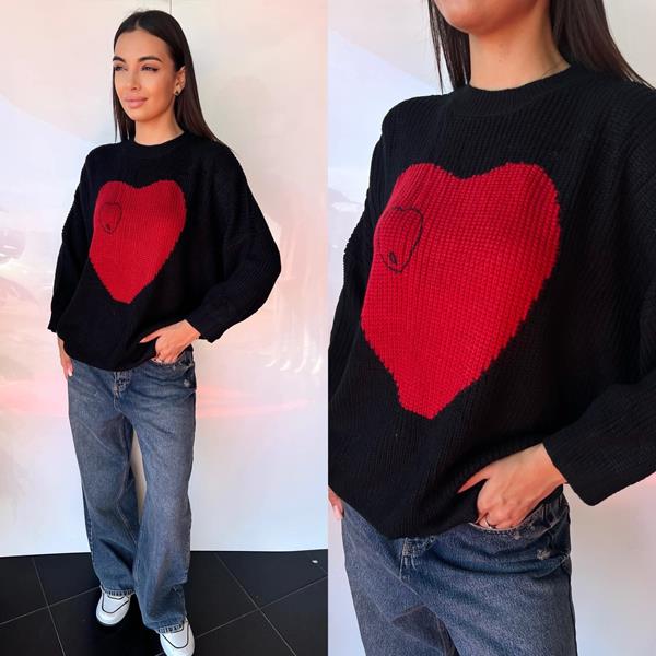 Свитер i8denim Women (one size) TB102 black (деми)