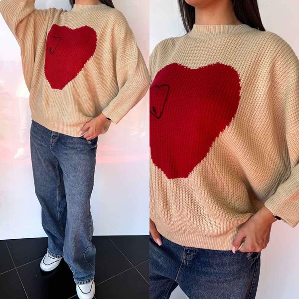 Свитер i8denim Women (one size) TB103 beige (деми)