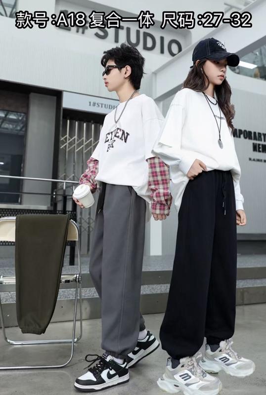 Штаны спорт Farbique (27-32) A18 black (зима)