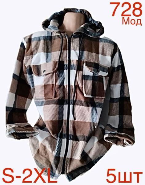 Рубашка Надийка (S-2XL) ND25-728 brown (зима)