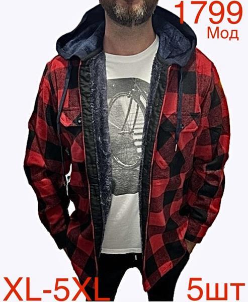 Рубашка Надийка (XL-5XL) ND93-1799 red (зима)