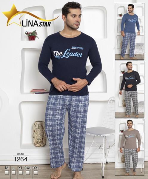 Пижама 4 Seasons (M-3XL) 1264 blue (деми)