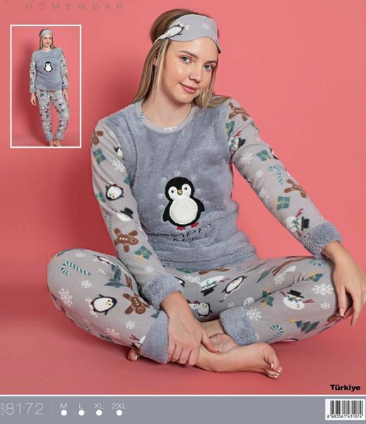 Пижама 4 Seasons (M-2XL) 8172 grey (зима)