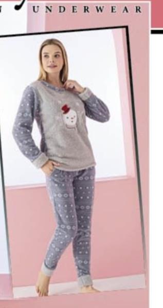 Пижама 4 Seasons (M-2XL) 82 grey (зима)