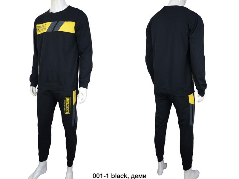 Костюм спорт 4 Seasons (S-2XL) A01-41 black (деми)