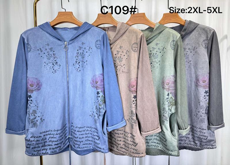 Кофта Modnulya (2XL-5XL) C109 grey (деми)