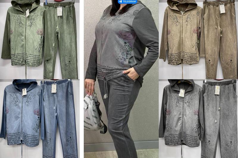 Костюм Modnulya (2XL-5XL) ND133 grey (деми)