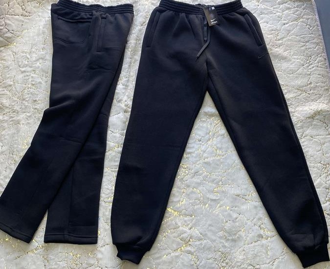 Штаны спорт LeHung (56-64) 176 black манжет (зима)