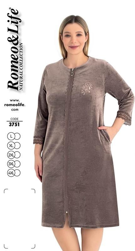 Халат Cotpark (L-4XL) 3751 grey (деми)