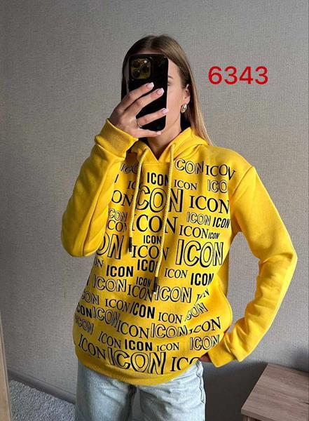 Худи FSN (42-50) 6343 yellow (зима)