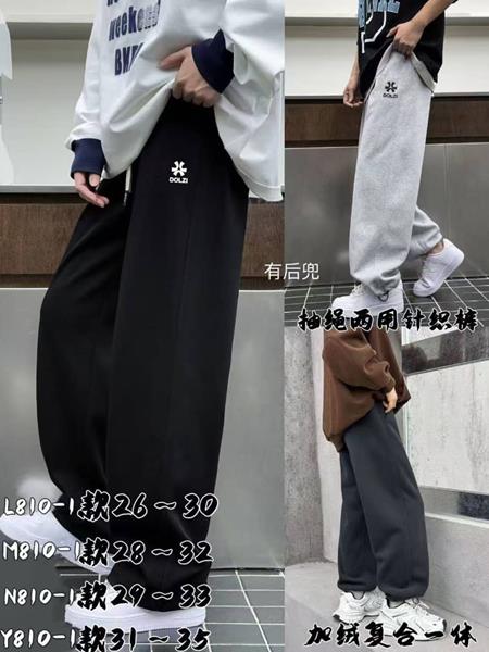 Штаны спорт Meloria (31-35) Y810 black (зима)