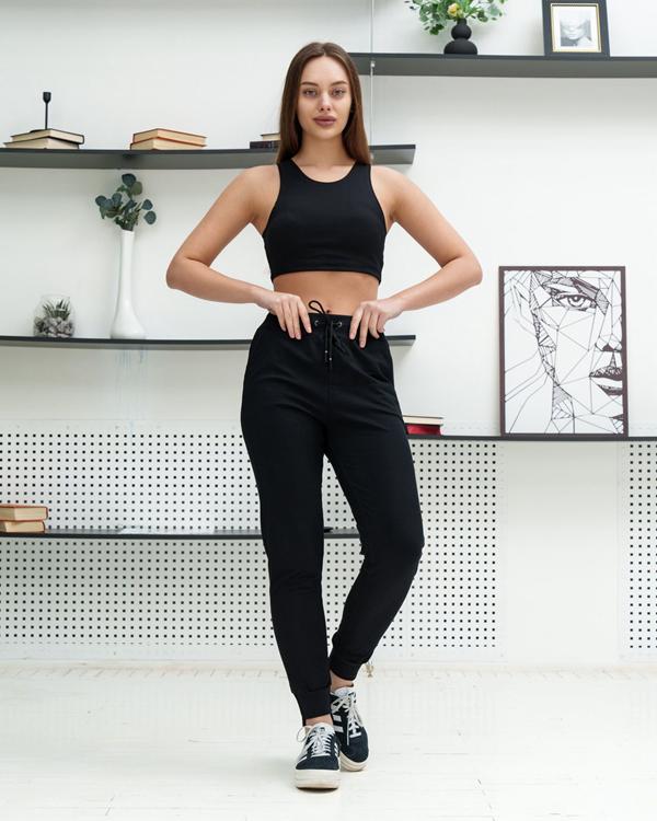 Штаны спорт AZNA (S-XL) БЗ42 black (зима)