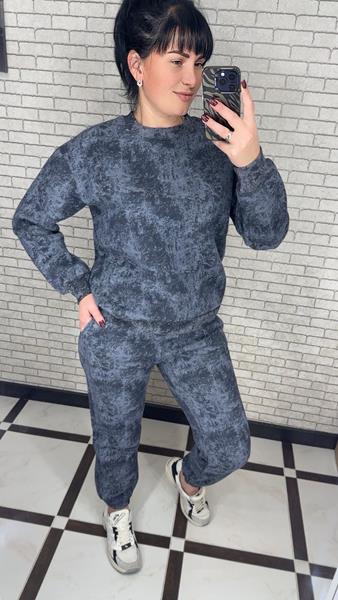 Костюм спорт Valentina (42-50) 085 d.grey (зима)