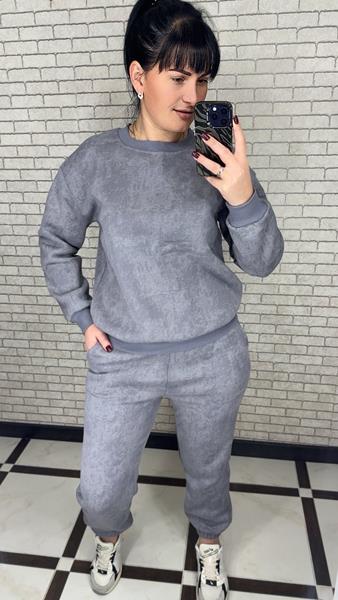 Костюм спорт Valentina (50-56) 085-1 grey (зима)