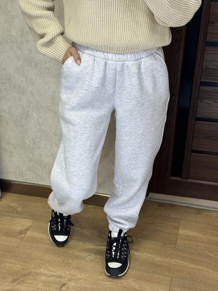 Штаны спорт Valentina (42-56) 301 l.grey (зима)