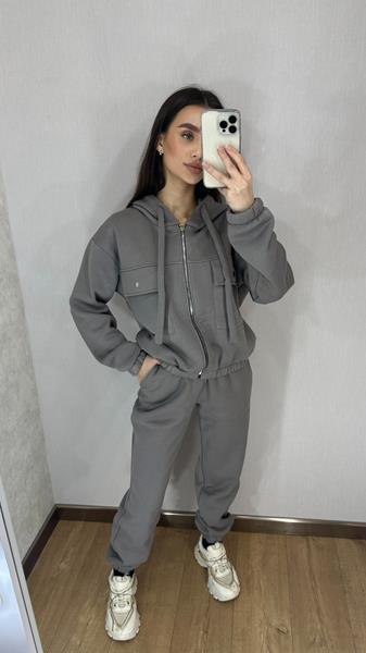 Костюм спорт Valentina (42-50) VL92 grey (зима)