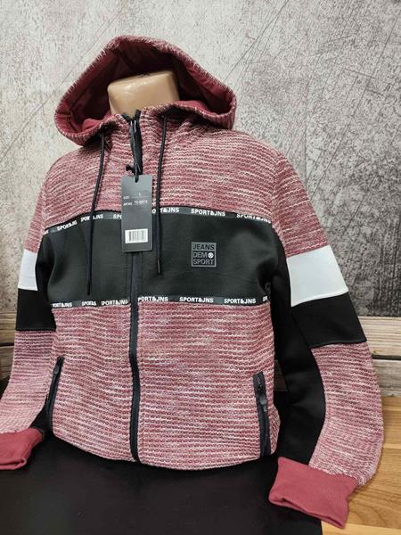 Кофта спорт 4 Seasons (M-2XL) LS7 wine (зима)