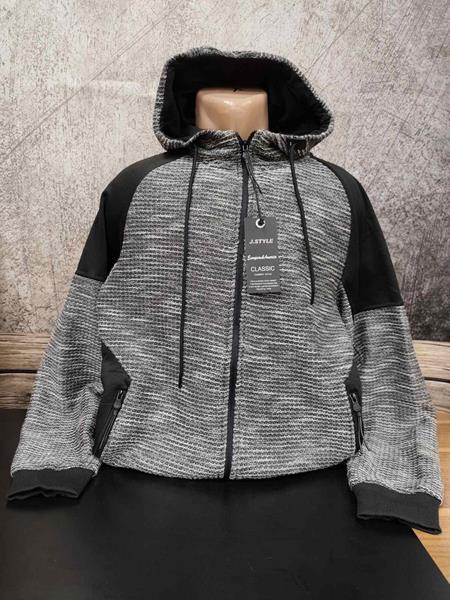 Кофта спорт 4 Seasons (M-2XL) LS10 grey (зима)