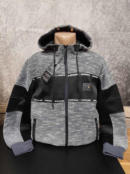 Кофта спорт 4 Seasons (M-2XL) LS11 grey (зима)