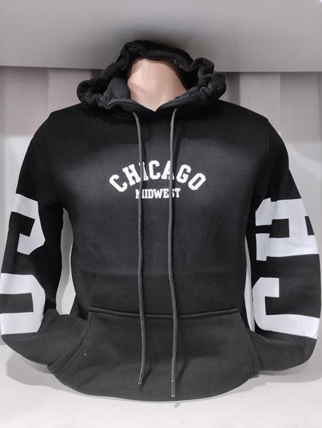 Худи Panda (S-2XL) 1414 black (зима)