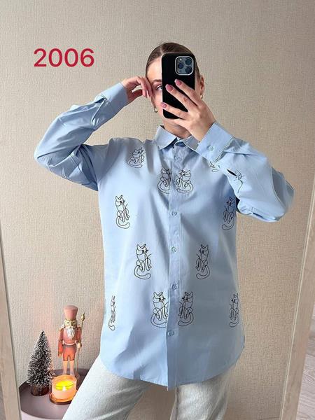 Рубашка FSN (S-XL) 2006 l.blue (деми)