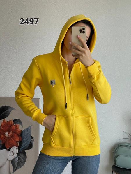 Кофта спорт FSN (42-48) 2497 yellow (зима)