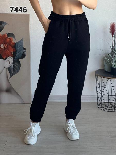 Штаны спорт FSN (42-48) 7446 black (зима)