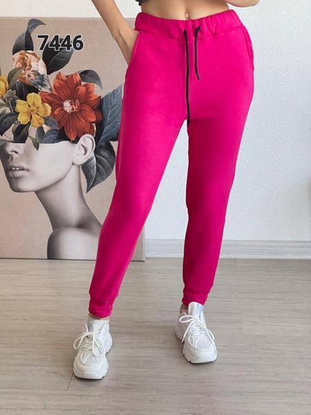 Штаны спорт FSN (42-48) 7446 pink (зима)