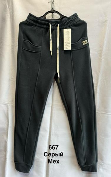 Штаны спорт Minh (L-4XL) 667 grey (зима)