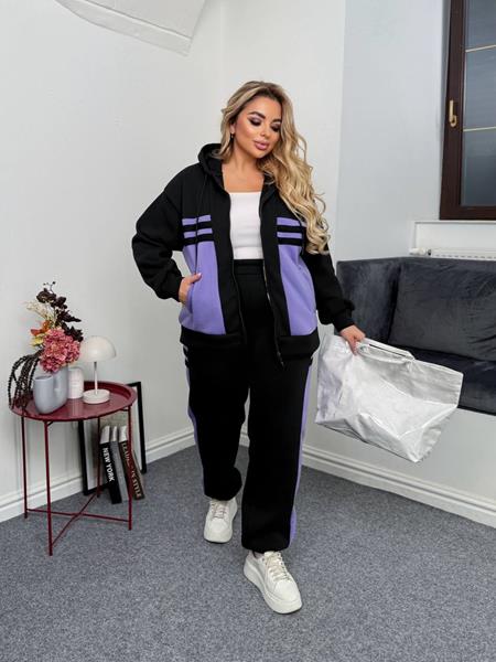 Костюм спорт Seven Zikina (50-60) 940 black-lilac (зима)