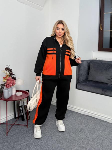 Костюм спорт Seven Zikina (50-60) 940 black-orange (зима)