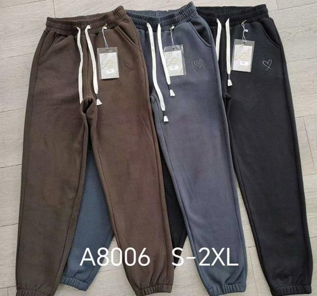 Штаны спорт Giang (S-2XL) G104-A8006 black (зима)