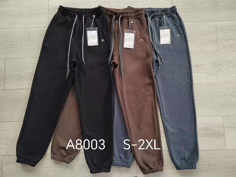 Штаны спорт Giang (S-2XL) G113-A8003 black (зима)