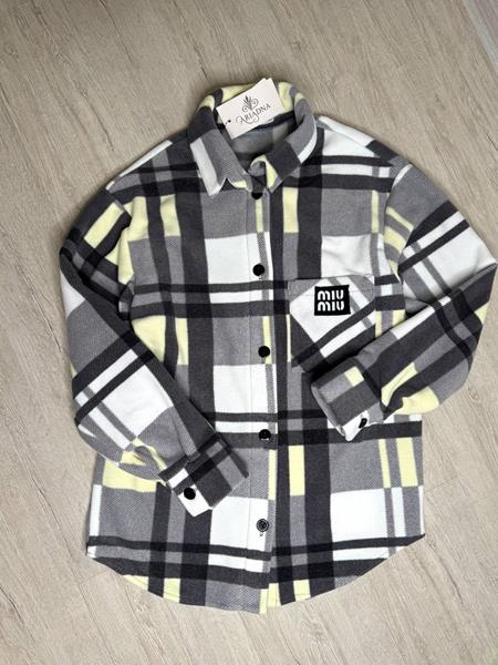 Рубашка Modnulya (42-52) 2494 grey-yellow (зима)