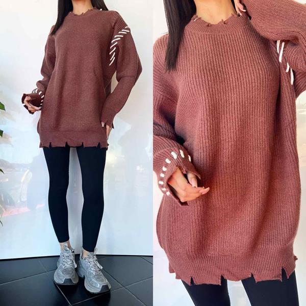 Свитер i8denim Women (one size) TB107 brown (зима)