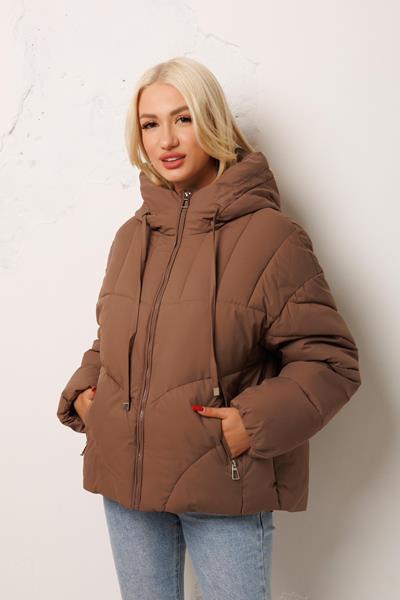 Куртка Katty (M-2XL) 8569 brown (зима)