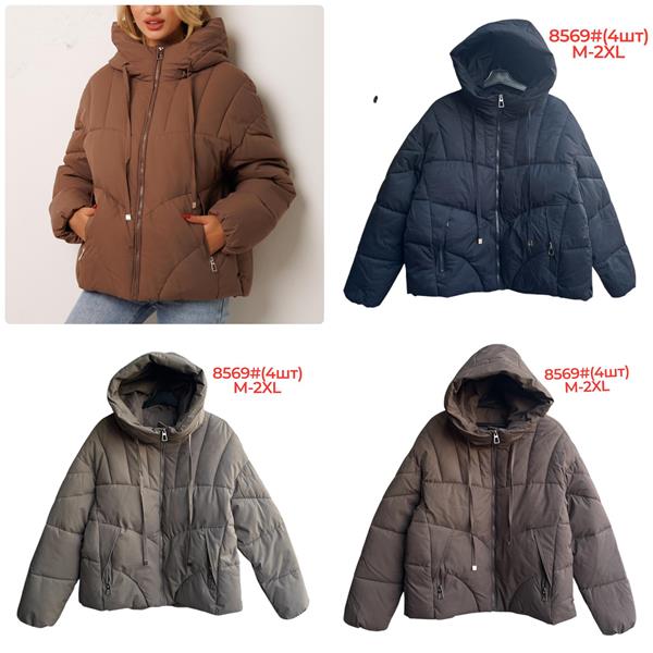 Куртка Katty (M-2XL) 8569 grey (зима)