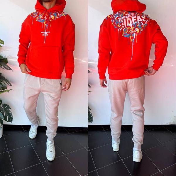 Худи i8denim (S-XL) 2291 red (зима)